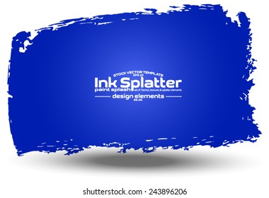 Ink blot collection - design template, stock vector - easy to use