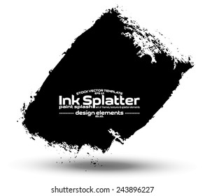 Ink blot collection - design template, stock vector - easy to use