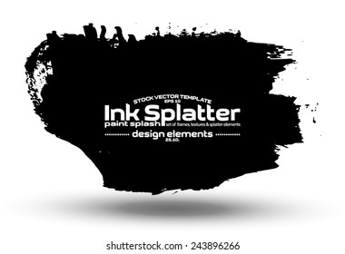 Ink blot collection - design template, stock vector - easy to use