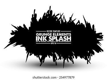 Ink blot collection - design template, stock vector - easy to use