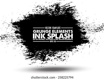 Ink blot collection - design template, stock vector - easy to use