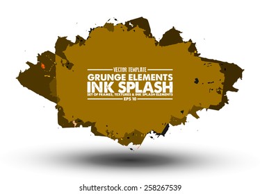 Ink blot collection - design template, stock vector - easy to use 