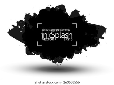 Ink blot collection - design template, stock vector - easy to use
