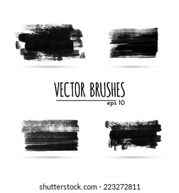 Ink blot collection on white background