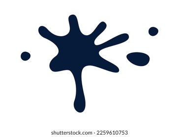Ink blot flat icon Office stationery. Vector illustration