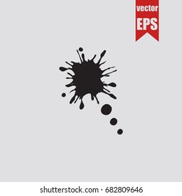 Ink Blot icon in trendy isolated on grey background.Vector illustration.