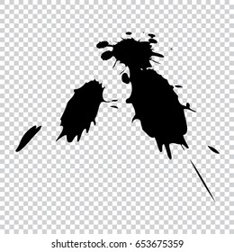 Ink, blot on paper.