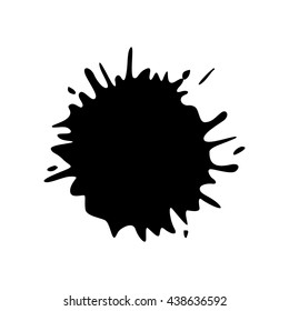 ink blot on white background