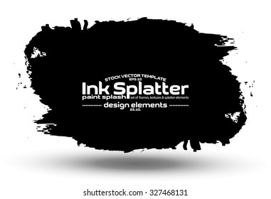 Ink blot splash collection - design template, stock vector - easy to use