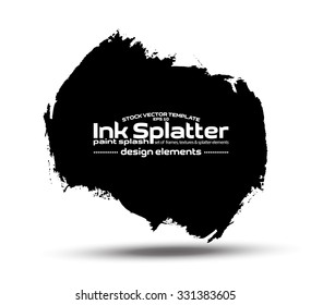 Ink blot splash collection - design template, stock vector - easy to use
