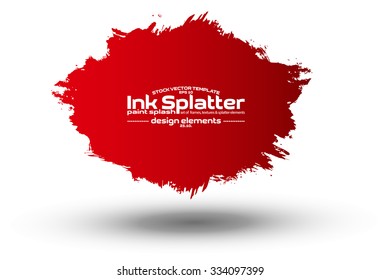 Colección de salpicaduras de tinta - plantilla de diseño, vector de material - fácil de usar