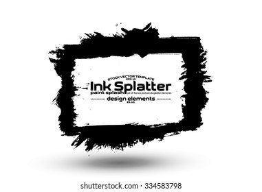 Colección de salpicaduras de tinta - plantilla de diseño, vector de material - fácil de usar
