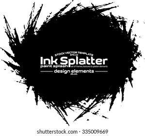 Ink blot splash collection - design template, stock vector - easy to use