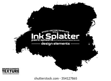 Ink blot splash collection - design template, stock vector - easy to use
