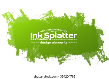 Ink blot splash collection - design template, stock vector - easy to use