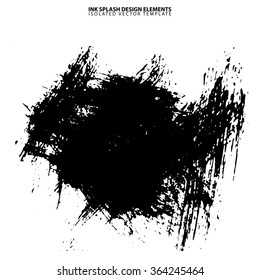 Ink blot splash collection - design template, stock vector - easy to use