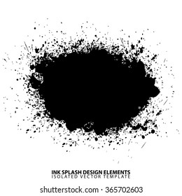 Ink blot splash collection - design template, stock vector - easy to use