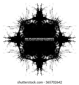 Ink blot splash collection - design template, stock vector - easy to use