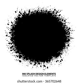 Ink blot splash collection - design template, stock vector - easy to use