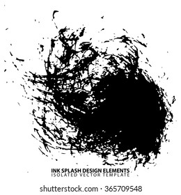 Ink blot splash collection - design template, stock vector - easy to use