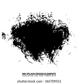 Ink blot splash collection - design template, stock vector - easy to use