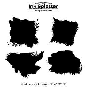 Ink blot splash collection set - design template, stock vector - easy to use