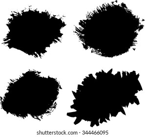 Ink blot splash collection set - design template, stock vector - easy to use
