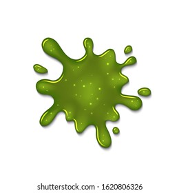 Ink blot splatter isolated on transparent background, vector illustration.