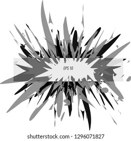 Ink blot splatter paint background texture vector, eps 10