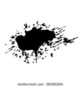 Ink blot, stain,spray paint, vector