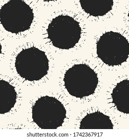 Ink Blotches Polka Dots Textured Pattern