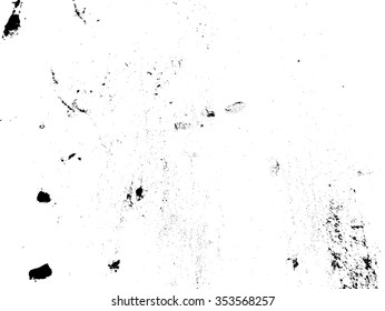 Ink Blots .Distress Texture . Dust Particles Vector Sand Effect . Grunge Background With Film Grain . Black Painted  Overlay Print Stamp . Speckled Illustration