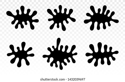 Ink blots. Dripping Paint Set. Dripping liquid. Paint flows. Current paint, stains. Current drops. Ink splashes. Flowing liquid. Stencil drops. Paint splatter. Molten. Black spots. Ink texture. Drops