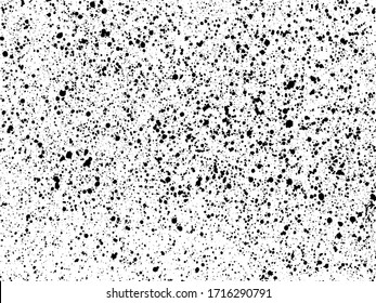 Ink blots Grunge urban background. Dust overlay distress grain texture. Black paint splatter, dirty, poster for your design. Hand drawing vector illustration  