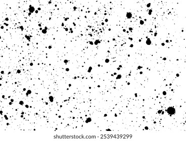 Ink blots Grunge urban background. Texture Vector. Dust overlay distress grain . Black paint splatter , dirty, poster for your design. Hand drawing illustration