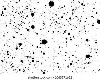 Ink blots Grunge urban background.Texture Vector. Dust overlay distress grain . .Black paint splatter , dirty,poster for your design. Hand drawing illustration
