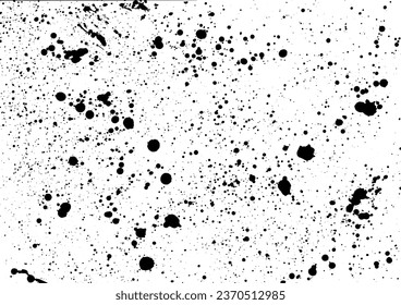 Ink blots Grunge urban background.Texture Vector. Dust overlay distress grain. Black paint splatter , dirty, poster for your design. Hand drawing illustration