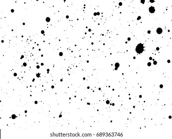 Ink blots Grunge urban background.Texture Vector. Dust overlay distress grain . .Black paint splatter , dirty,poster for your design. Hand drawing illustration