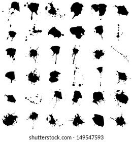 ink blots. paint stains