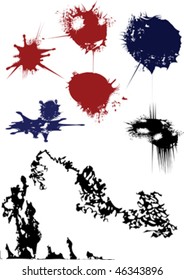 ink blots red and black
