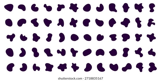 Ink Blots Set von abstrakten Blot-Formen Vektorgrafik Kollektion von Formen für Scrapbooking, Aufkleber und grafische Elemente