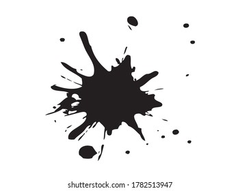 ink blots vector illustration with white background.