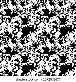 Ink blots.Cartoon seamless pattern