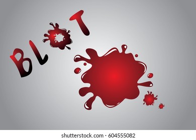 Ink blot.Vector illustration
