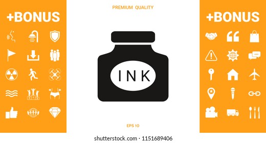 Ink bottle icon
