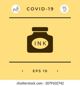 Ink bottle icon. Elements for your design