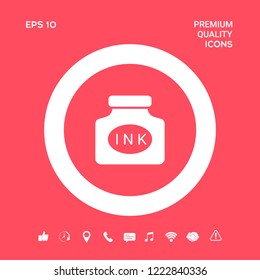 Ink bottle icon. Graphic elements for your design