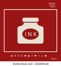 Ink bottle icon. Graphic elements for your design