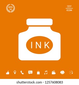 Ink bottle icon. Graphic elements for your design
