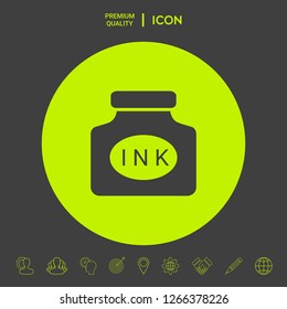 Ink bottle icon. Graphic elements for your design
